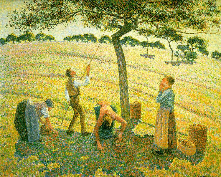 Camille Pissaro Apple Picking at Eragny sur Epte oil painting picture